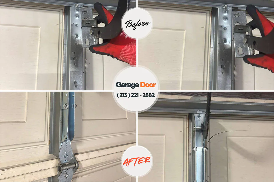 Before and after: garage door repair Woodlynne, NJ